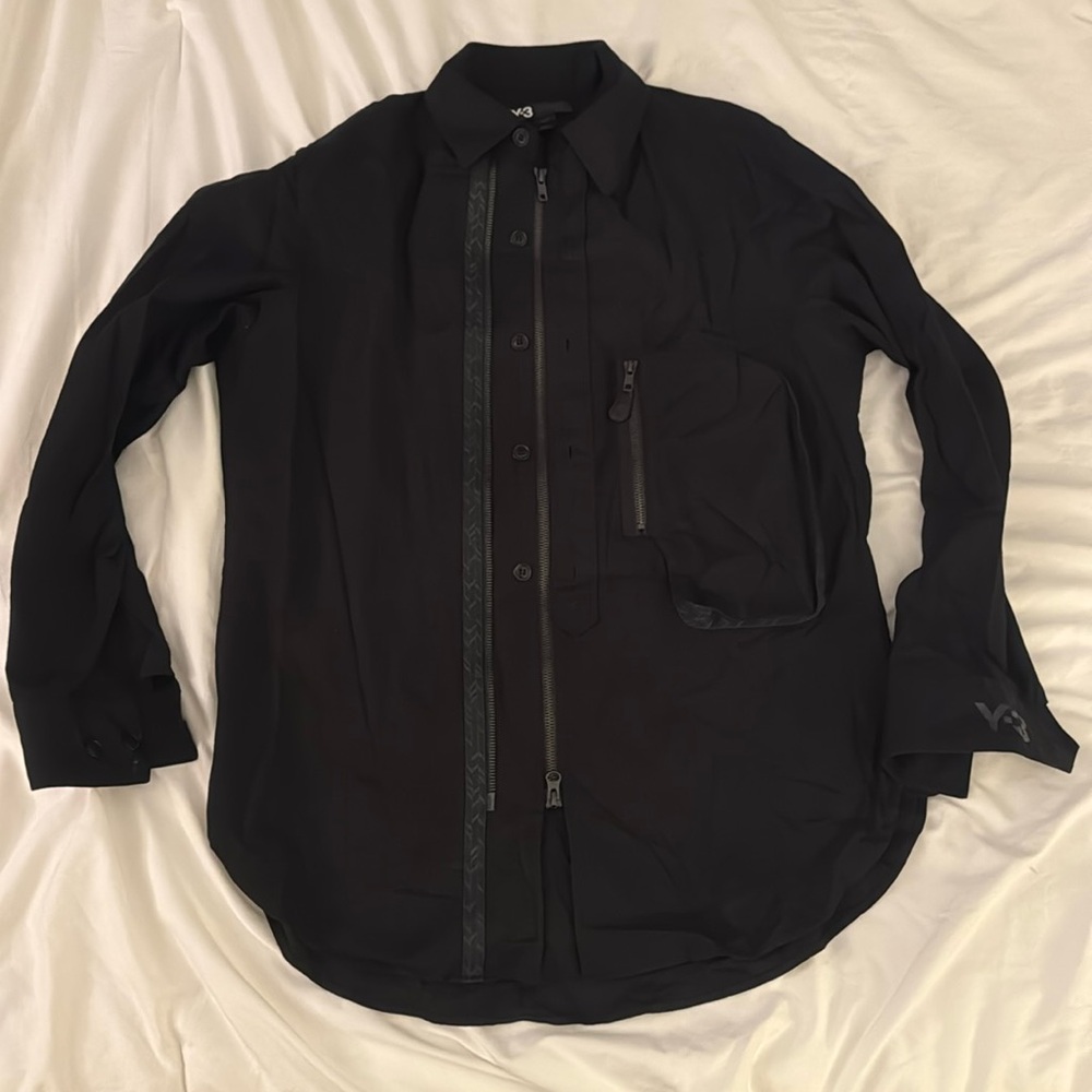 Y-3 button up/ zip shirt